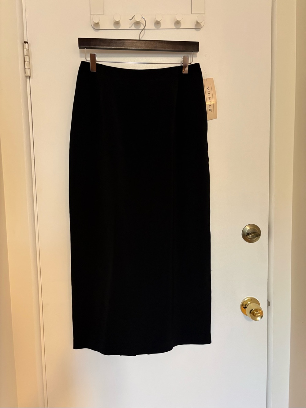 Vintage NWT 90s Michele Black Maxi Skirt size 10
